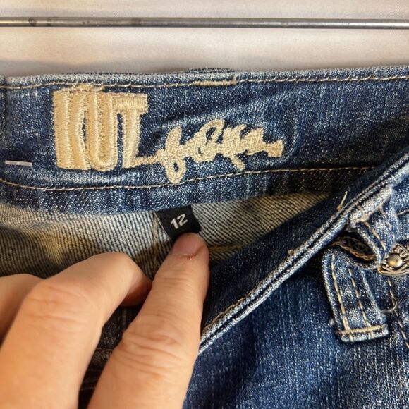 Kut from the Kloth Celine Slouchy Boyfriend Denim Jeans Size 12 Distressed - Picture 6 of 9